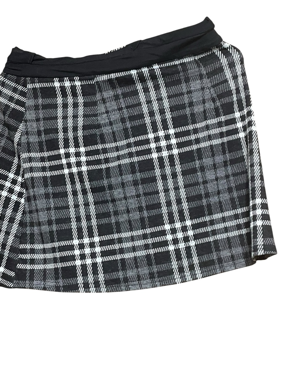 American Eagle Outfitters Black & White Plaid Mini Skirt